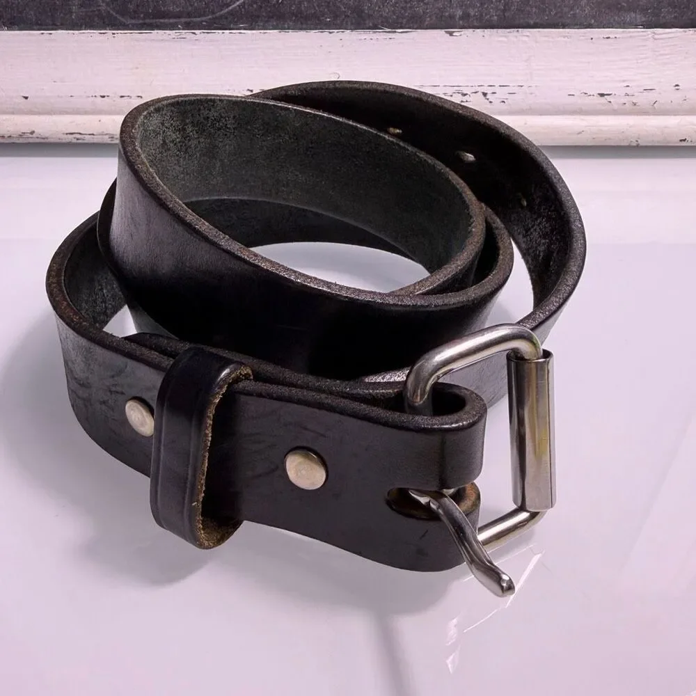 Frank’s Belts The Gunner Black Leather Belt Size 40 Made in USA